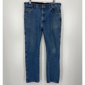 Wrangler Authentics Premium Quality Mens Jeans 36x32 Blue Straight Leg 855WAQD
